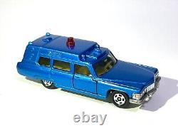 Vintage TOMICA Diecast Car CADILLAC AMBULANCE CUSTOM MADE METALLIC BLUE