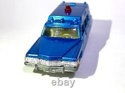 Vintage TOMICA Diecast Car CADILLAC AMBULANCE CUSTOM MADE METALLIC BLUE