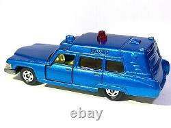 Vintage TOMICA Diecast Car CADILLAC AMBULANCE CUSTOM MADE METALLIC BLUE