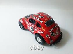 Vintage Taiyo Volkswagen Beetle VW Bug Tin Toy Giant Killer Racing car Japan