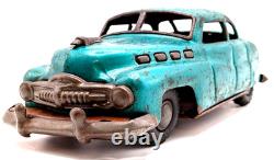 Vintage Tin Toy Car 1940s Style Buick Sedan Friction Retro Car with Tin Tray