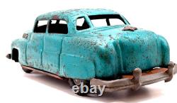 Vintage Tin Toy Car 1940s Style Buick Sedan Friction Retro Car with Tin Tray