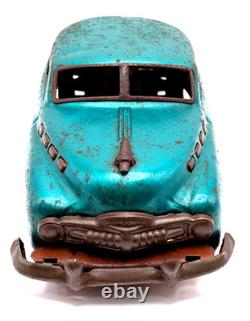 Vintage Tin Toy Car 1940s Style Buick Sedan Friction Retro Car with Tin Tray