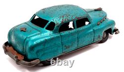 Vintage Tin Toy Car 1940s Style Buick Sedan Friction Retro Car with Tin Tray