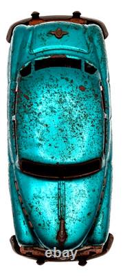 Vintage Tin Toy Car 1940s Style Buick Sedan Friction Retro Car with Tin Tray