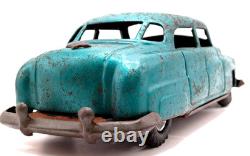 Vintage Tin Toy Car 1940s Style Buick Sedan Friction Retro Car with Tin Tray