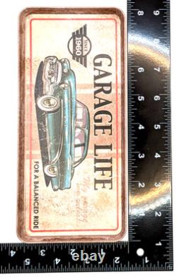 Vintage Tin Toy Car 1940s Style Buick Sedan Friction Retro Car with Tin Tray