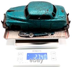 Vintage Tin Toy Car 1940s Style Buick Sedan Friction Retro Car with Tin Tray