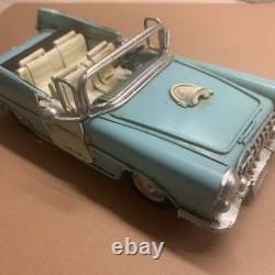 Vintage Tin Toy Car Ford V8 66 Blue Pale Toy Vehicle for Garage Decor Retro
