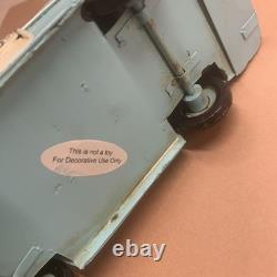 Vintage Tin Toy Car Ford V8 66 Blue Pale Toy Vehicle for Garage Decor Retro