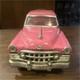 Vintage Tin Toy Car Pink 1950 Classic Vehicle For Ages 17 Years & Up