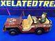 Vintage Tin Toy Car Telephone Jeep 2354 J-38 Daiya Japan Rare