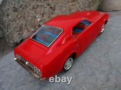 Vintage Toy Tin Car Japan Taiyo Ford Mustang Mach1 Fully Functional And Lights