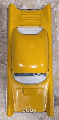 Vintage USSR Soviet Friction Tin Toy Lincoln Futura Toy Car Yellow 11