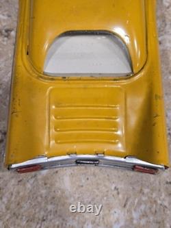 Vintage USSR Soviet Friction Tin Toy Lincoln Futura Toy Car Yellow 11