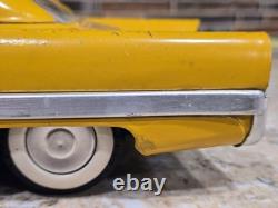 Vintage USSR Soviet Friction Tin Toy Lincoln Futura Toy Car Yellow 11