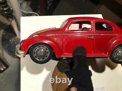 Vintage Volkswagen VW Beetle tin Bandai Japan bug toy car WORKS GREAT