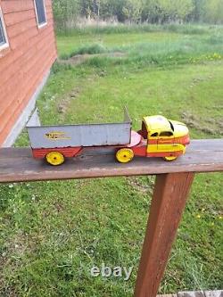 Vintage Wyandotte Red/Yellow Side Dump Truck Pressed Steel