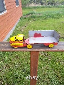 Vintage Wyandotte Red/Yellow Side Dump Truck Pressed Steel