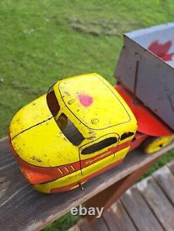 Vintage Wyandotte Red/Yellow Side Dump Truck Pressed Steel