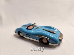 Vintage and Rare 1960's Asahi Tin Mercedes Blue and White Color Toy Car Working
