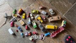 Vintage toy vehicles cars and planes lot of 35 various as shown