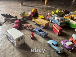 Vintage toy vehicles cars and planes lot of 35 various as shown