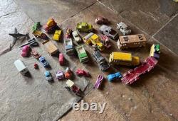 Vintage toy vehicles cars and planes lot of 35 various as shown