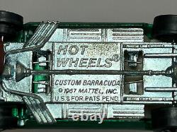 Vtg 1967 Mattel Hot Wheels Redline Custom Barracuda With Button Pin Car Vehicle