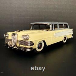 Vtg Ford Edsel Station Wagon 2 Door Tin Friction Toy Car 1950s Made in Japan