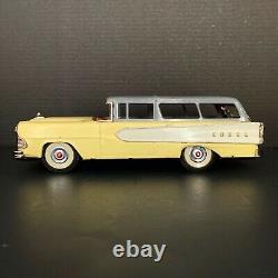 Vtg Ford Edsel Station Wagon 2 Door Tin Friction Toy Car 1950s Made in Japan