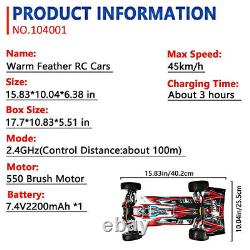 WLtoys 104001 1/10 2.4G 4WD Radio Remote Control Off-Road Vehicle RC Race Car US