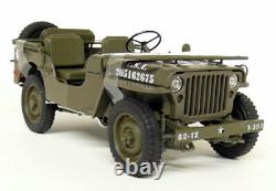 Welly 1/18 Jeep Willy's Military Vehicle Top Down 1941 Diecast model car
