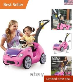 Whisper Ride II Pink Ride-On Push Toy Car with Seat Belt & Easy Storage
