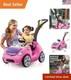 Whisper Ride Ii Pink Ride-on Push Toy Car With Seat Belt & Easy Storage