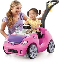 Whisper Ride II Pink Ride-On Push Toy Car with Seat Belt & Easy Storage