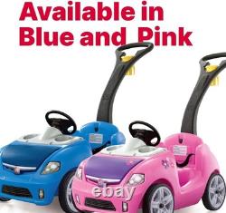 Whisper Ride II Pink Ride-On Push Toy Car with Seat Belt & Easy Storage