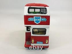 Y5500 TIN TOY Double-decker bus model mini car vehicle box Japan antique vintage