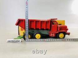 Y6631 TIN TOY Truck lorry car vehicle box Japan antique vintage interior decor