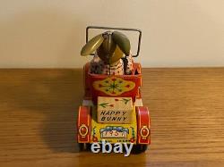 YONEZAWA JAPAN Happy Bunny Tin Toy Car Circa 1957 YONE AA-93